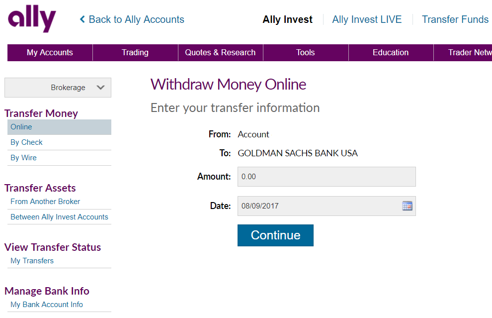 How to Withdraw Money From Ally Invest